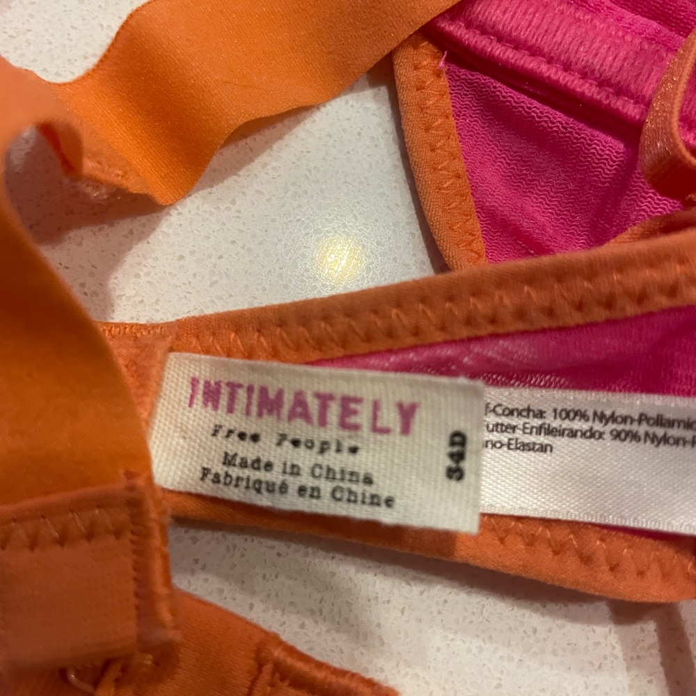 🌟2/$18 SALE Intimately Free People Double Wing Mesh Demi Underwire Bra 34D - Picture 6 of 6